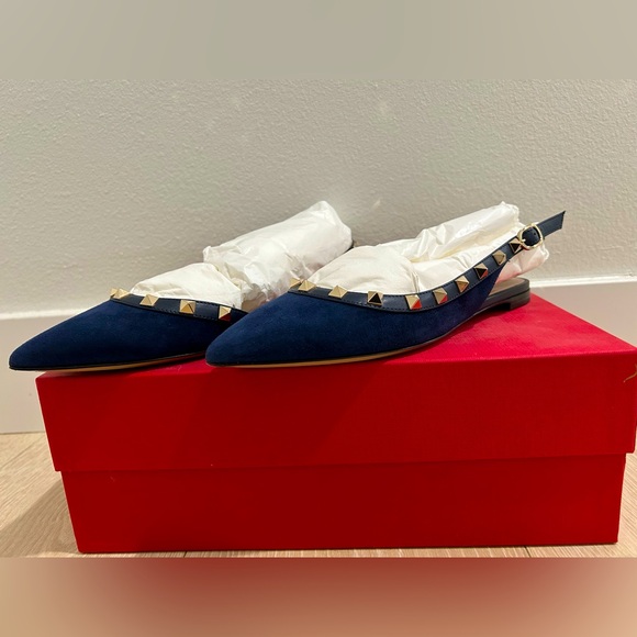 Valentino Shoes - Valentino Rockstud Slingback Ballerinas